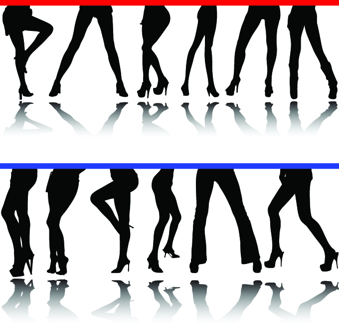 free vector Female legs feature vector